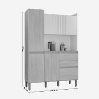 Cozinha Compacta 6 Portas 2 Gavetas com Tampo Lucca CHF - 3