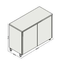 Balcão de Pia 2 Portas 120cm com Tampo em MDF - 4