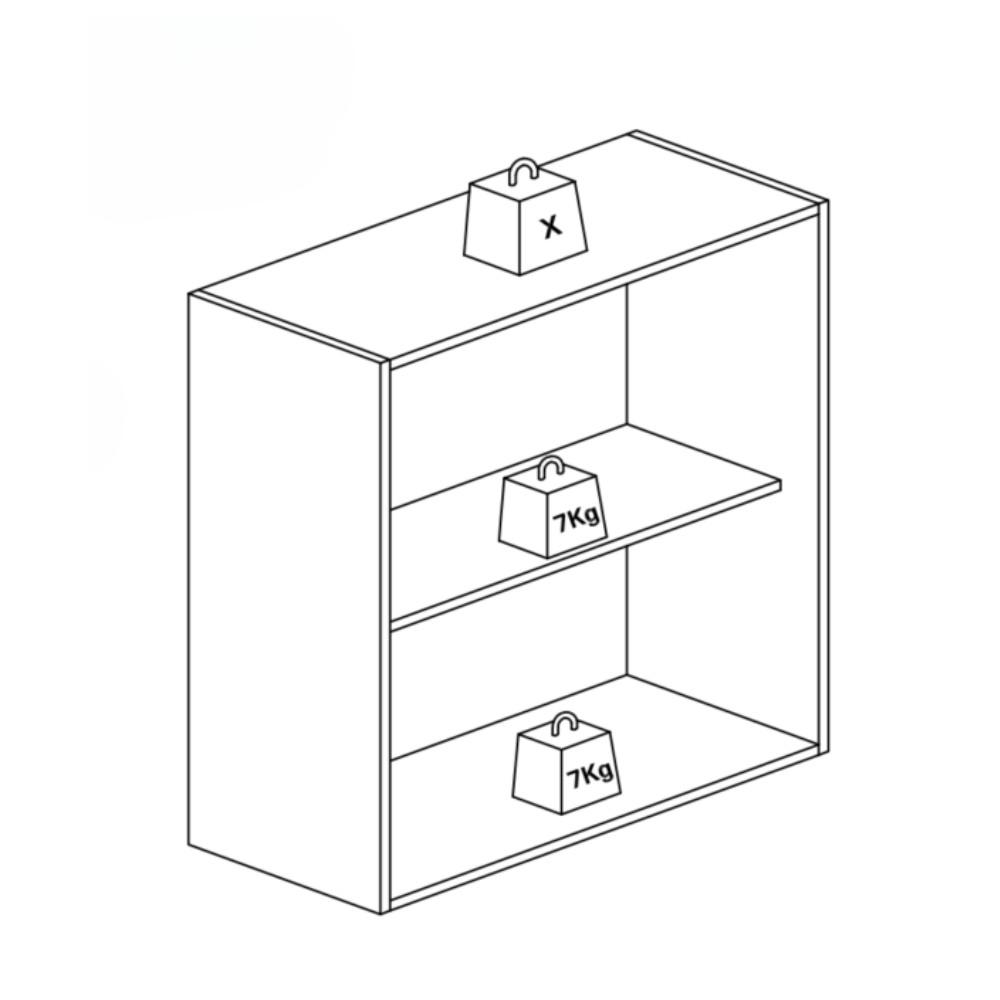 Armário Aéreo de Cozinha 2 Portas 80cm Star Indekes - 4