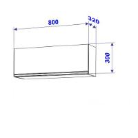 Armário Aéreo 1 Porta Basculante 80cm Star Indekes - 3