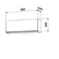 Armário Aéreo 1 Porta Basculante 80cm Star Indekes - 3