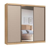 Guarda Roupa Casal Flex com Espelho 3 Portas de Correr em MDF - 6