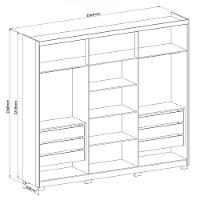 Guarda Roupa Casal 6 Portas com Pés Brescia Móveis Castro