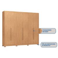 Guarda Roupa Casal 6 Portas com Pés Brescia Móveis Castro - 6