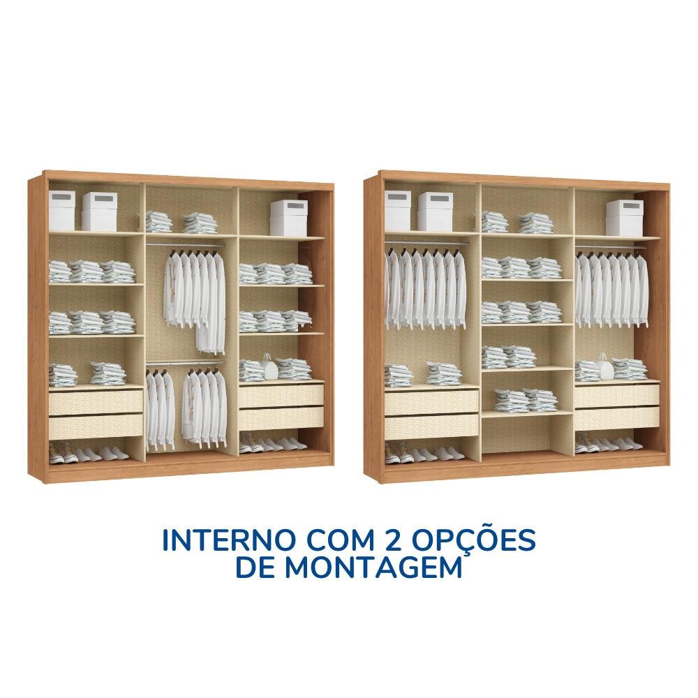 Guarda Roupa Casal Flex 2 Portas de Correr Lumos New - 3