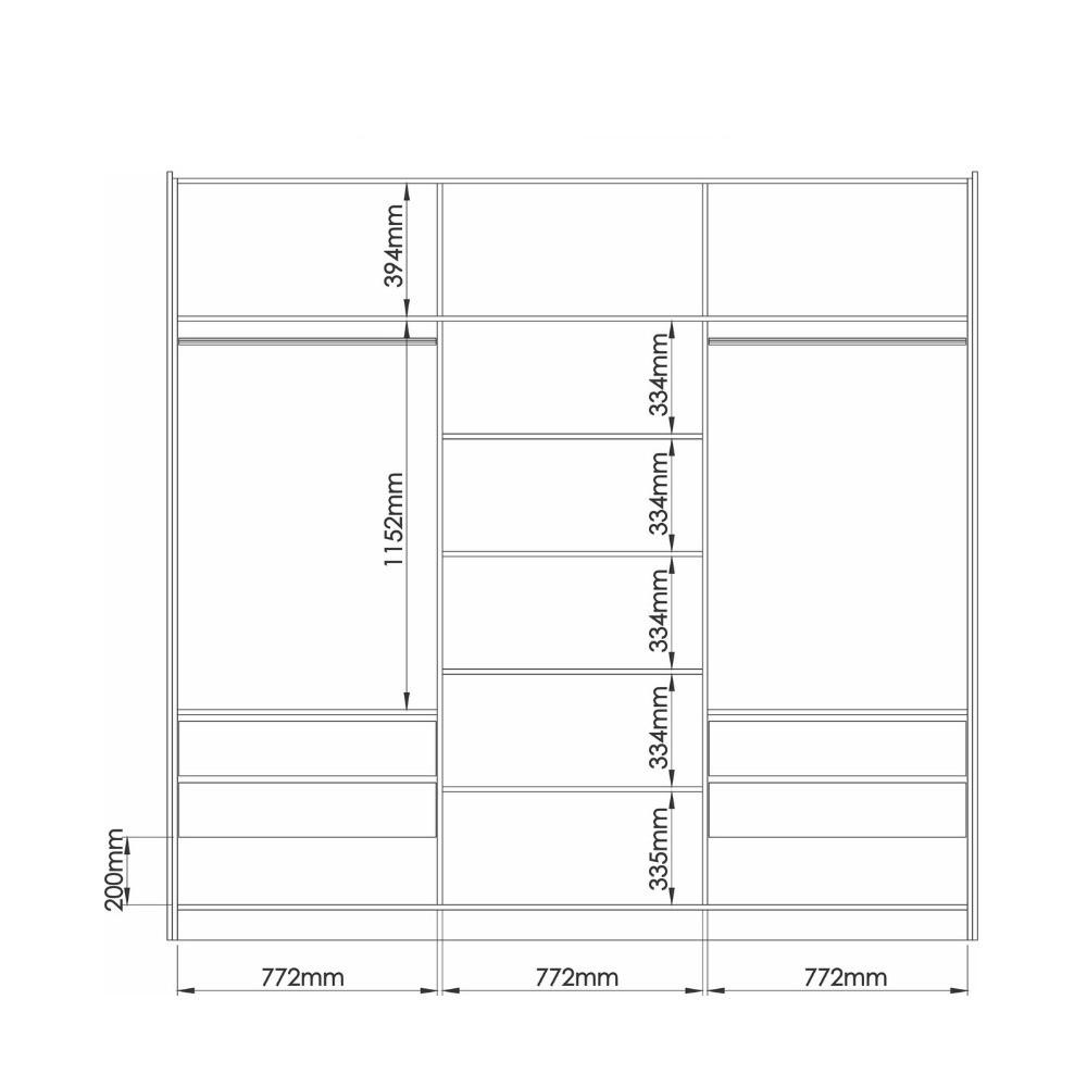 Guarda Roupa Casal Flex 2 Portas de Correr Lumos New - 10