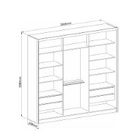 Guarda Roupa Casal Flex 2 Portas de Correr Lumos New