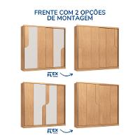 Guarda Roupa Casal Flex 2 Portas de Correr Lumos New - 5