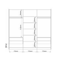 Guarda Roupa Casal Flex 2 Portas de Correr Lumos New - 10