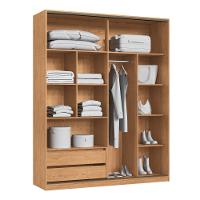 Guarda Roupa Casal 2 Portas de Correr em MDF Conde - 3