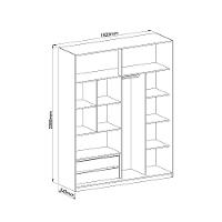 Guarda Roupa Casal 2 Portas de Correr em MDF Conde