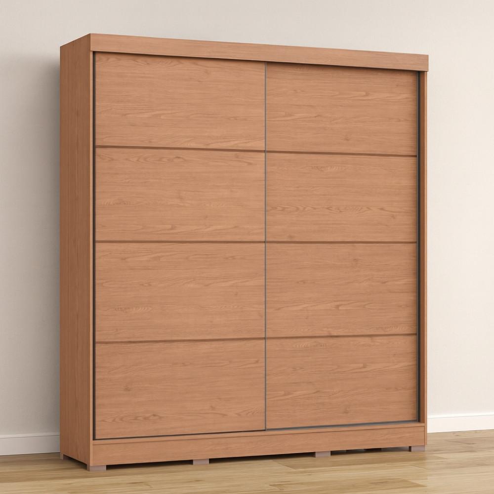 Guarda Roupa Casal 2 Portas de Correr com Pés em MDF - 1