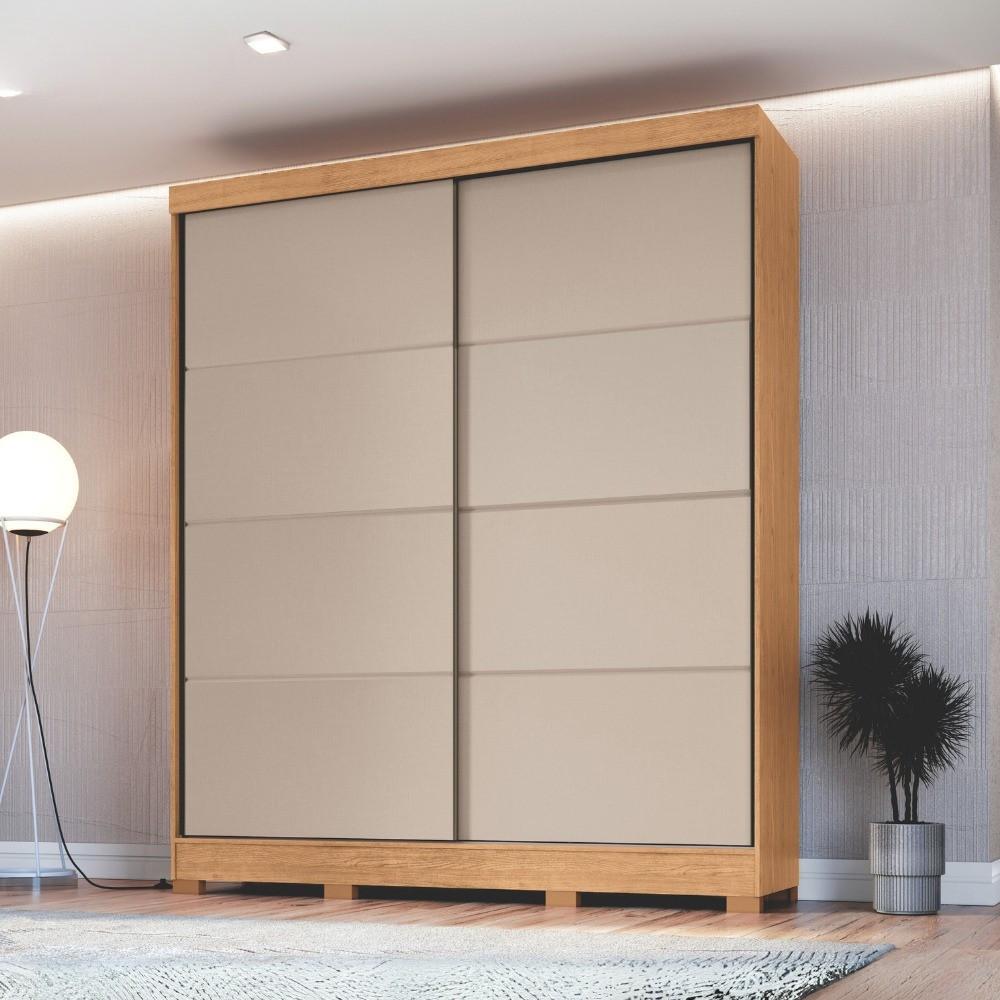 Guarda Roupa Casal 2 Portas de Correr com Pés em MDF - 1