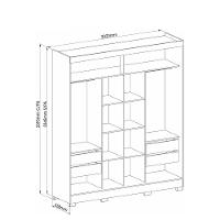 Guarda Roupa Casal 2 Portas de Correr com Pés em MDF