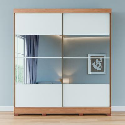 Guarda Roupa Casal com Espelhos 2 Portas de Correr com Pés