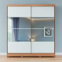 Guarda Roupa Casal com Espelhos 2 Portas de Correr com Pés - 1