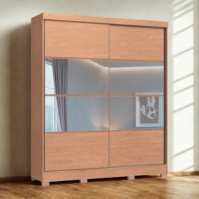 Guarda Roupa Casal com Espelhos 2 Portas de Correr com Pés