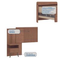 Cabeceira Casal Extensível Ripada com 2 Mesas - 3