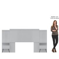 Cabeceira Casal Extensível Ripada com 2 Mesas - 7