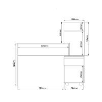 Escrivaninha 1 Gaveta Lira Móveis Castro - 5