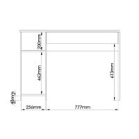 Escrivaninha 1 Gaveta Pixel Móveis Castro - 5