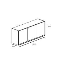 Armário Aéreo 3 Portas 120cm Star Indekes - 3