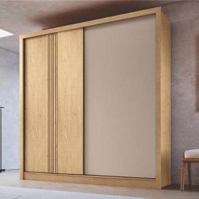 Guarda Roupa Casal Flex Ripado 2 Portas de Correr Turim Móveis Castro