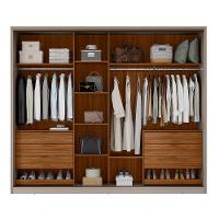 Guarda Roupa Casal com Vidro Reflecta 2 Portas de Correr em MDF Authentic Demóbile - 3