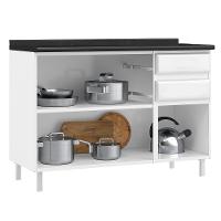 Balcão de Pia em Aço 3 Portas 2 Gavetas 120cm com Tampo - 2