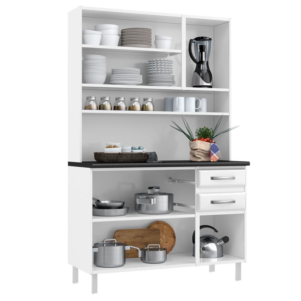 Cozinha Compacta em Aço 6 Portas 2 Gavetas com Tampo - 3