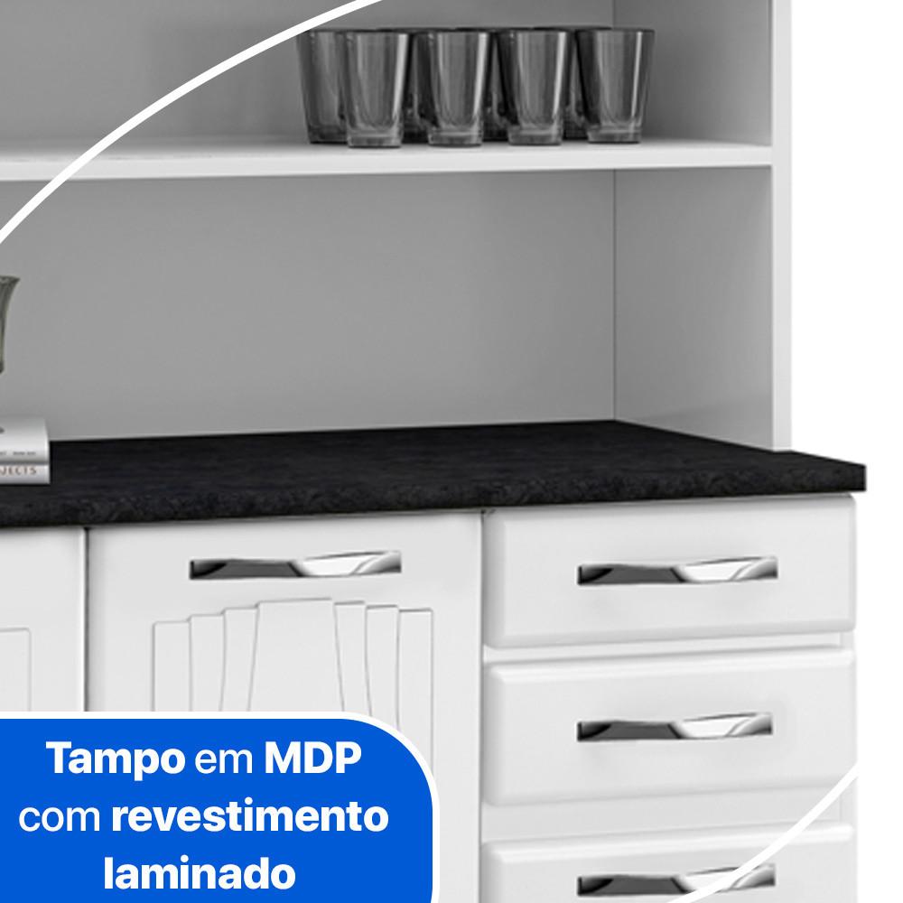 Cozinha Compacta em Aço 6 Portas 2 Gavetas com Tampo - 6