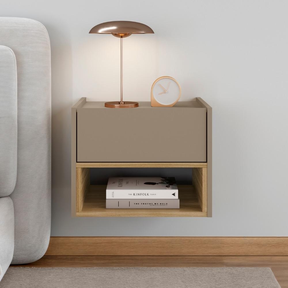 Mesa de Cabeceira Suspensa 1 Gaveta Florença Casa D - 1