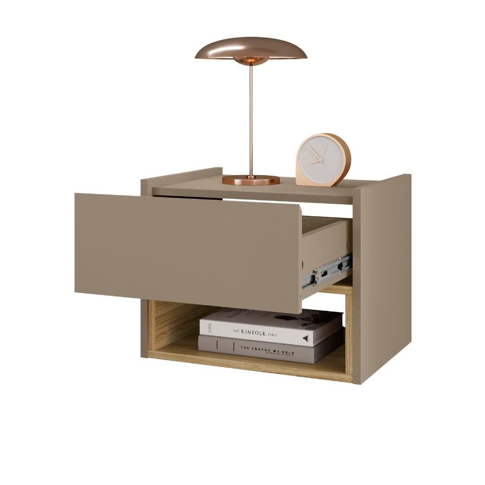 Mesa de Cabeceira Suspensa 1 Gaveta Florença Casa D - 3