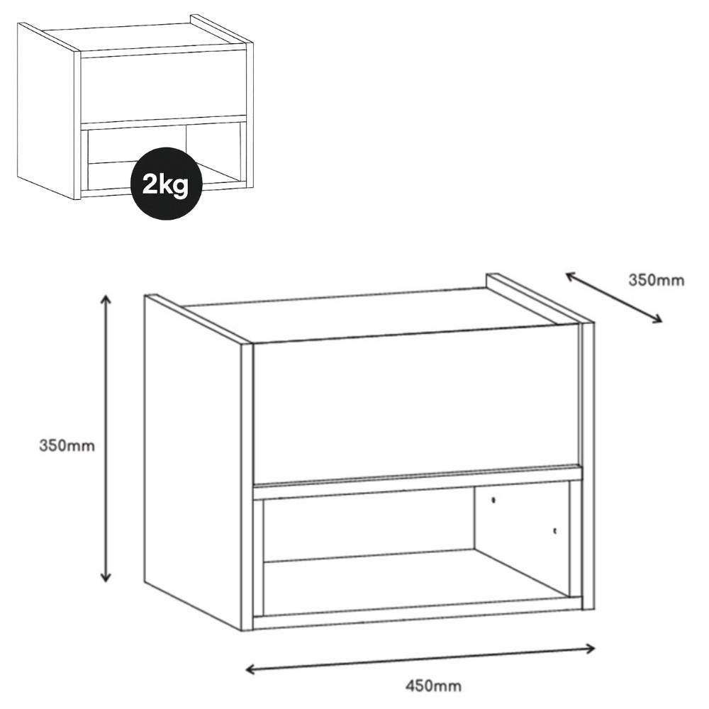 Mesa de Cabeceira Suspensa 1 Gaveta Florença Casa D - 4