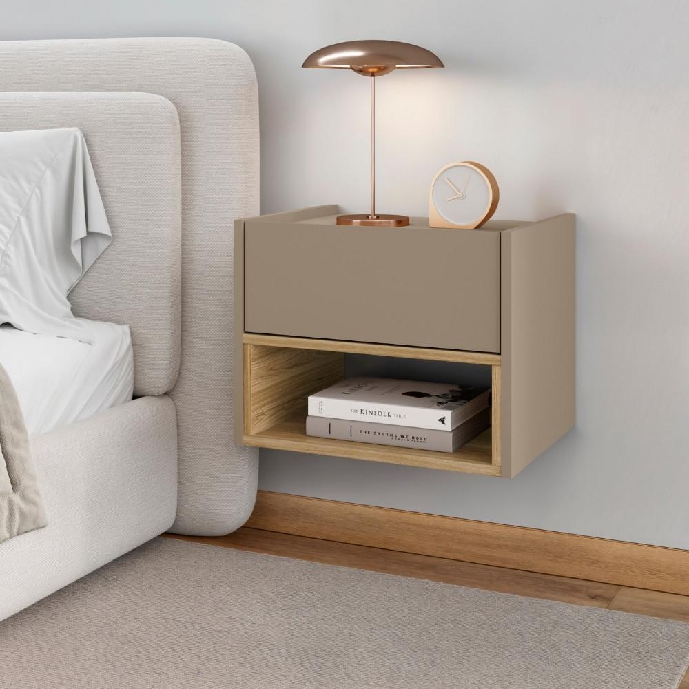 Mesa de Cabeceira Suspensa 1 Gaveta Florença Casa D - 6