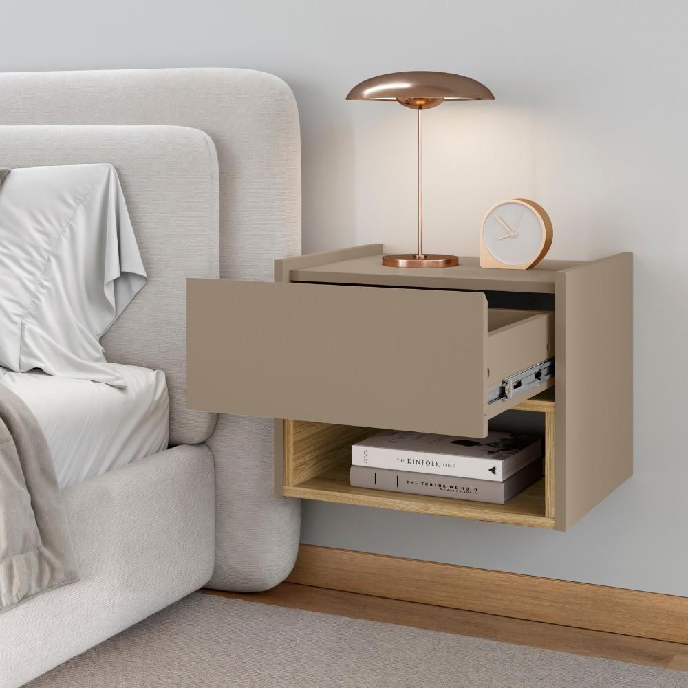 Mesa de Cabeceira Suspensa 1 Gaveta Florença Casa D - 8