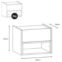 Mesa de Cabeceira Suspensa 1 Gaveta Florença Casa D