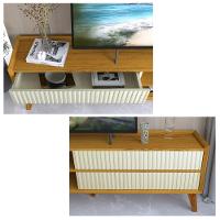 Rack Ripado para TV até 85 Polegadas 4 Gavetas com Pés de Madeira Maciça em MDF Magnífico Gelius - 3