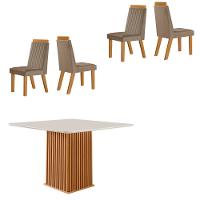 Conjunto Sala de Jantar Mesa Riviera com Tampo de Vidro - 3