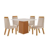 Conjunto Sala de Jantar Mesa Riviera com Tampo de Vidro - 2