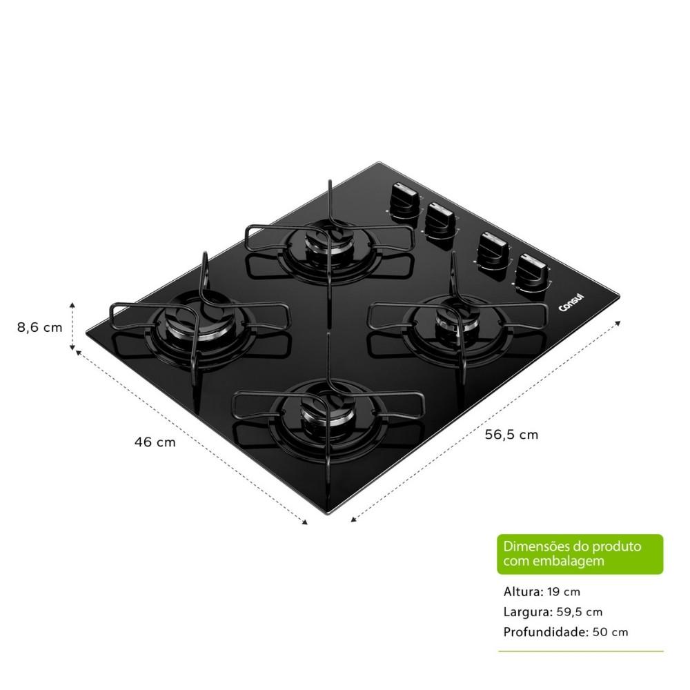 Cooktop Consul 4 Bocas CD060BE - 5