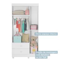 Guarda Roupa Infantil Flex 3 Portas 2 Gavetas - 3