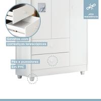 Guarda Roupa Infantil Flex 3 Portas 2 Gavetas - 5