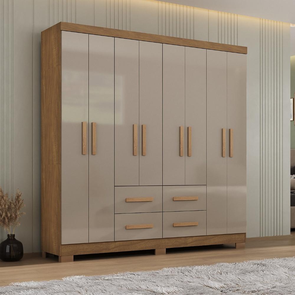 Guarda Roupa Casal 8 Portas 4 Gavetas com Pés Itapema - 1