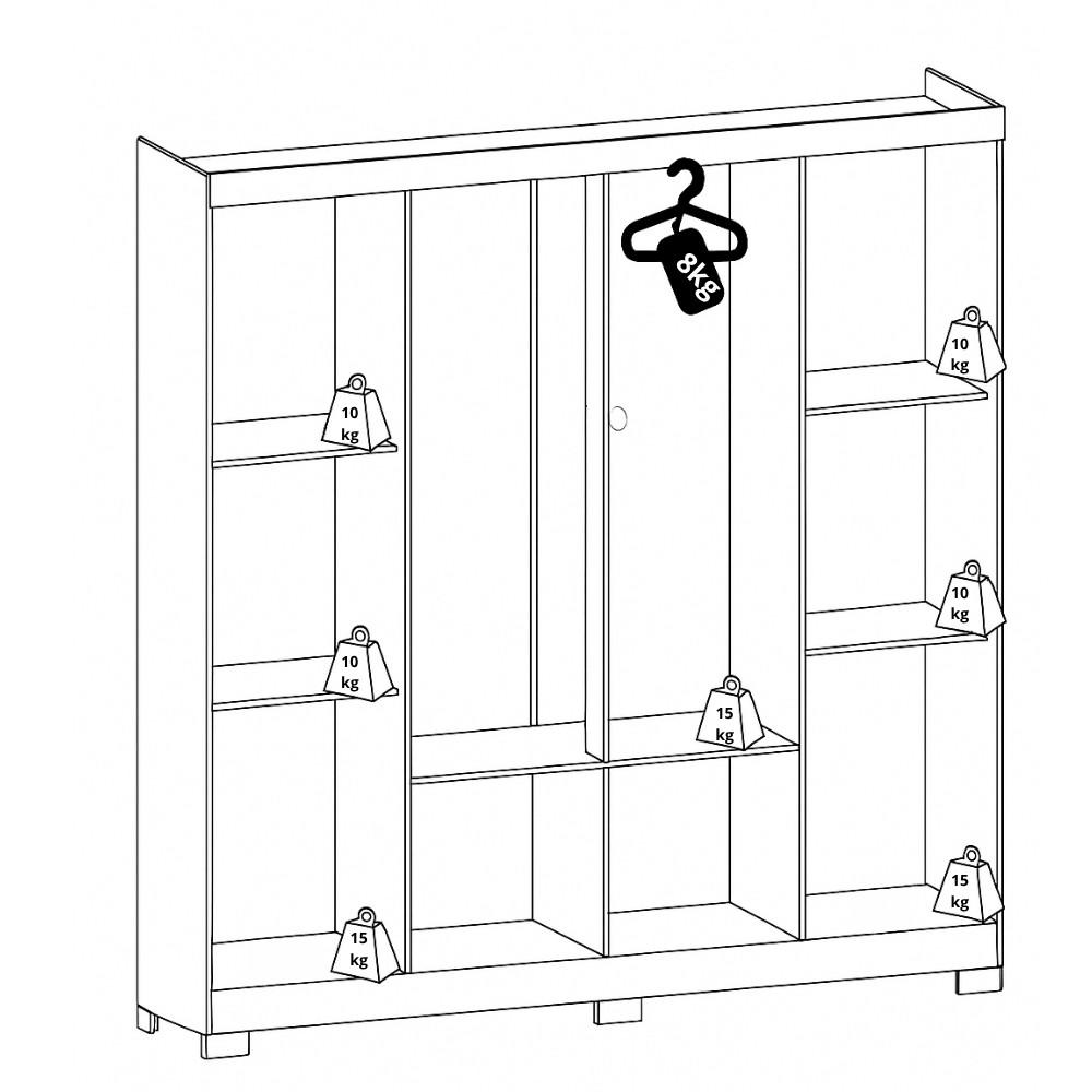 Guarda Roupa Casal 8 Portas 4 Gavetas com Pés Itapema - 3