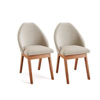 Conjunto Sala de Jantar Mesa Mônaco 137cm 6 Poltronas Grecia Madetal - 3