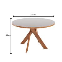 Conjunto Sala de Jantar Mesa Mônaco 137cm 6 Poltronas Grecia Madetal - 7