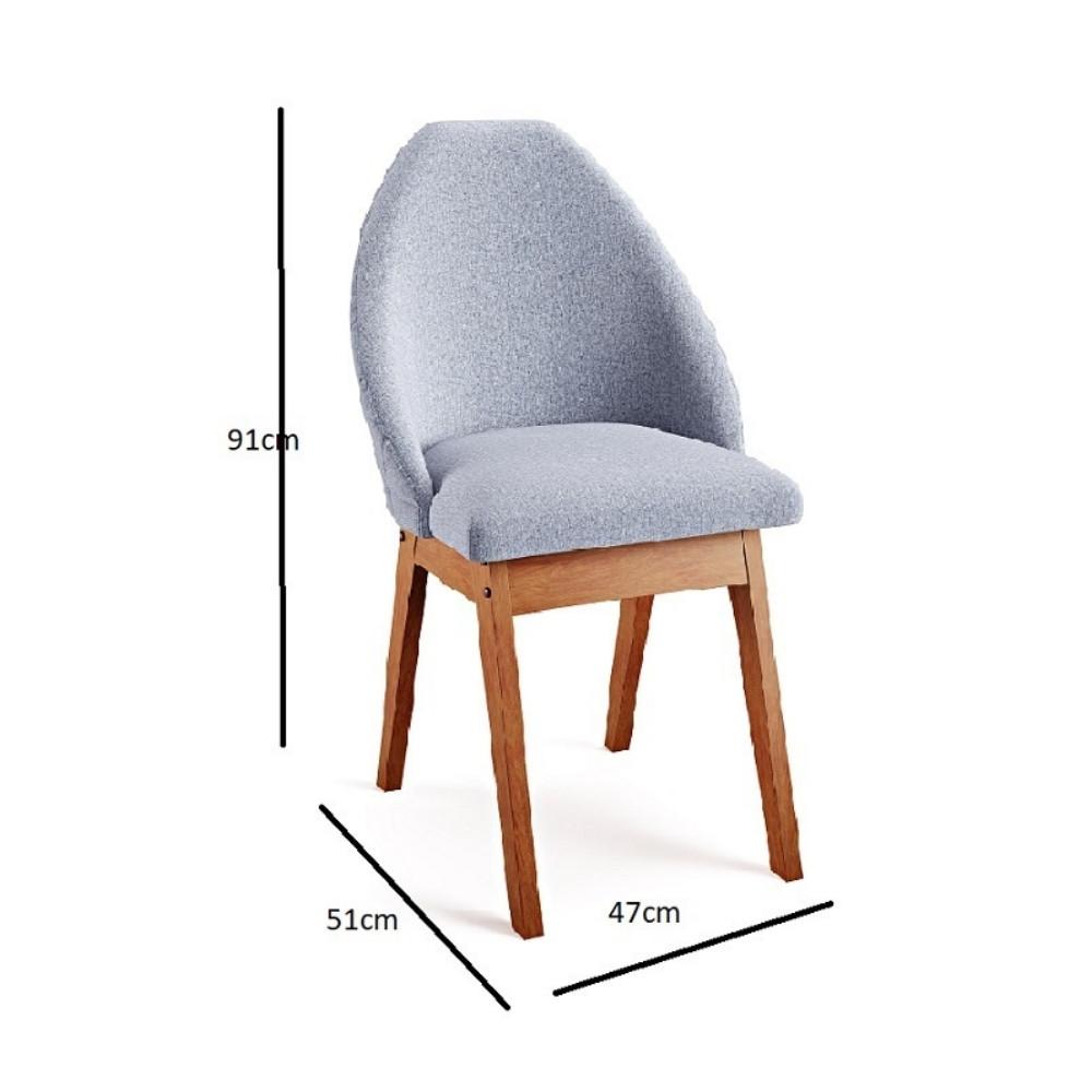 Conjunto Sala de Jantar Mesa Mônaco 137cm 6 Poltronas Grecia Madetal - 4