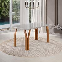 Conjunto Sala de Jantar Mesa 154cm Atlas Tampo com Vidro com 6 Cadeiras Atlas Madetal - 7
