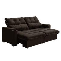 Sofá 3 Lugares Retrátil Reclinável 200m Veludo Mônaco Requinte - 2